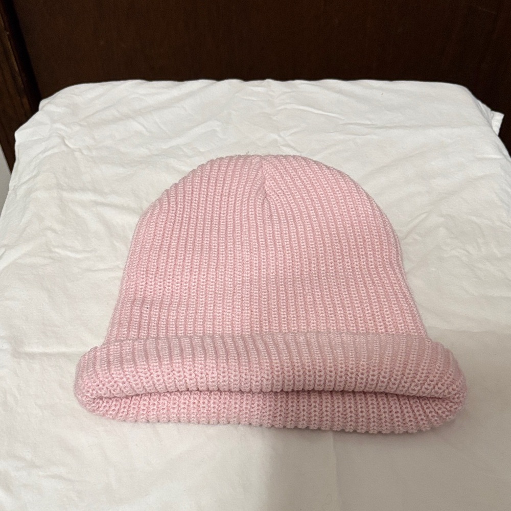 La Hearts Soft Pink Knit Hat